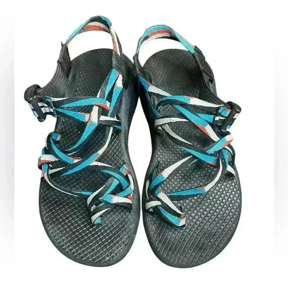 CHACO WOMEN'S Z/CLOUD X2
SANDALS - POINT TEAL sz 7 preloved - Picture 7 of 8